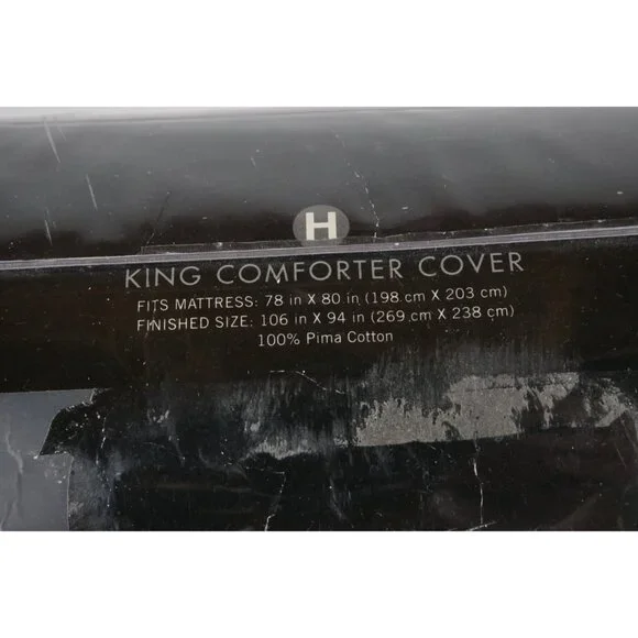 Hotel Collection 100% Pima Cotton 340 Thread Count Color Blocking KING Comforter